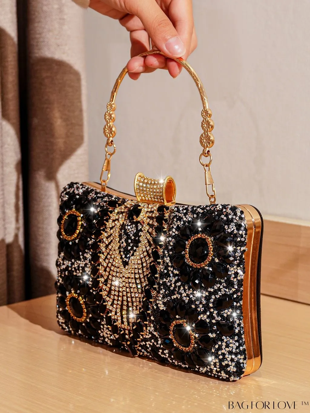 BagForLove - Compact Rhinestone Evening Clutch