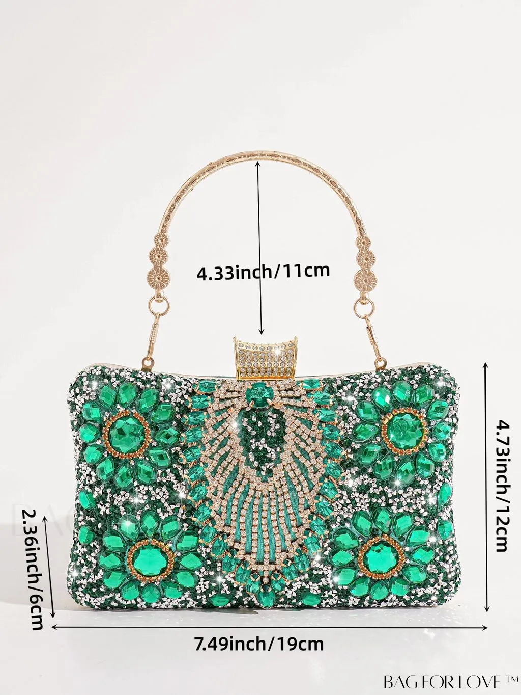 BagForLove - Compact Rhinestone Evening Clutch
