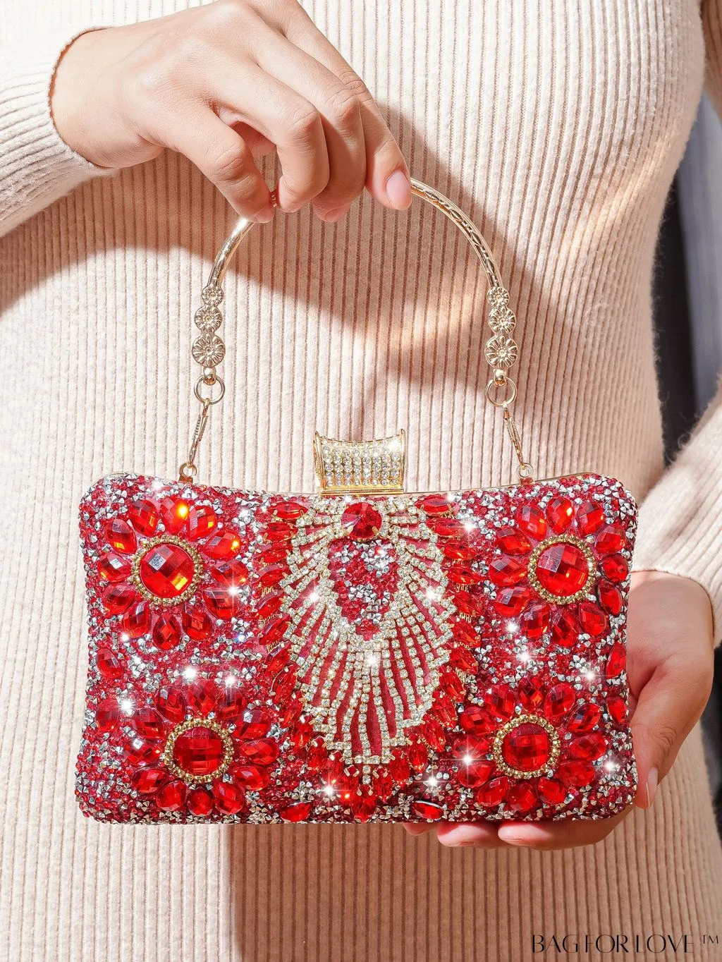 BagForLove - Compact Rhinestone Evening Clutch