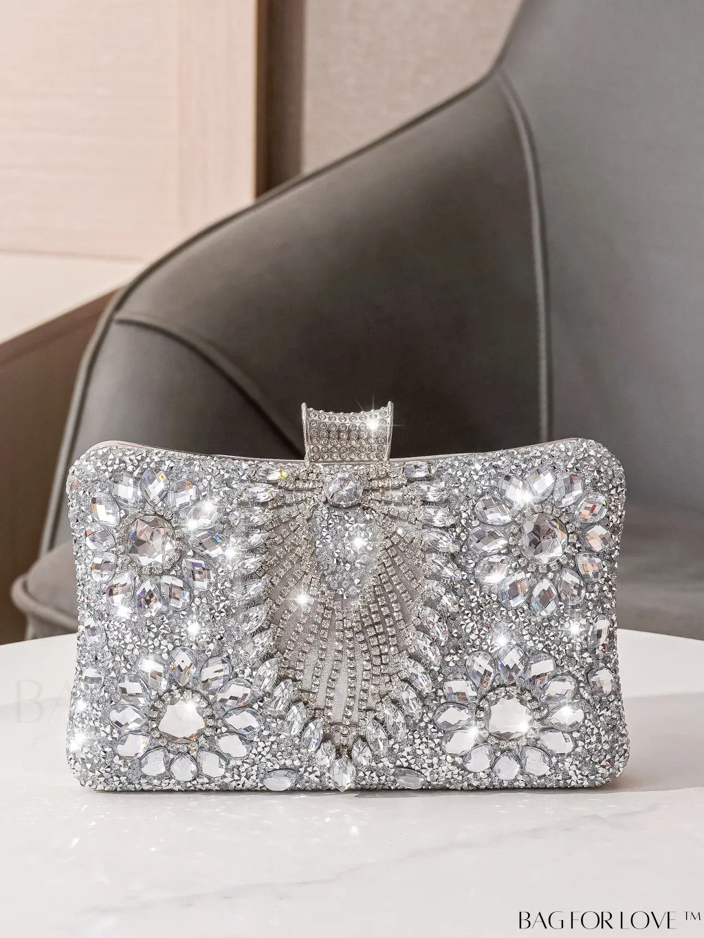 BagForLove - Compact Rhinestone Evening Clutch