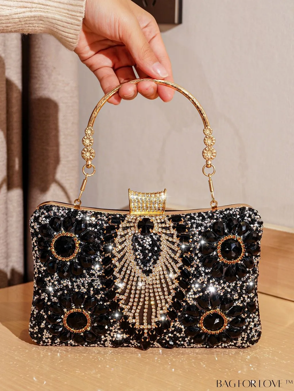 BagForLove - Compact Rhinestone Evening Clutch