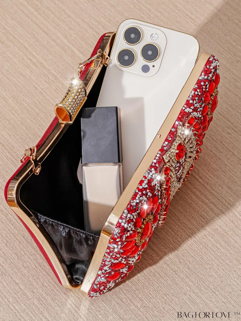 BagForLove - Compact Rhinestone Evening Clutch