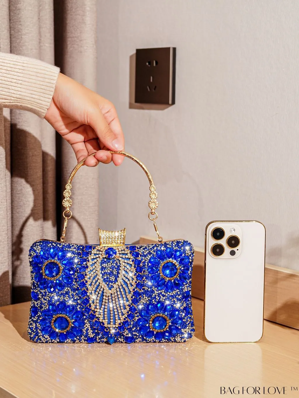 BagForLove - Compact Rhinestone Evening Clutch