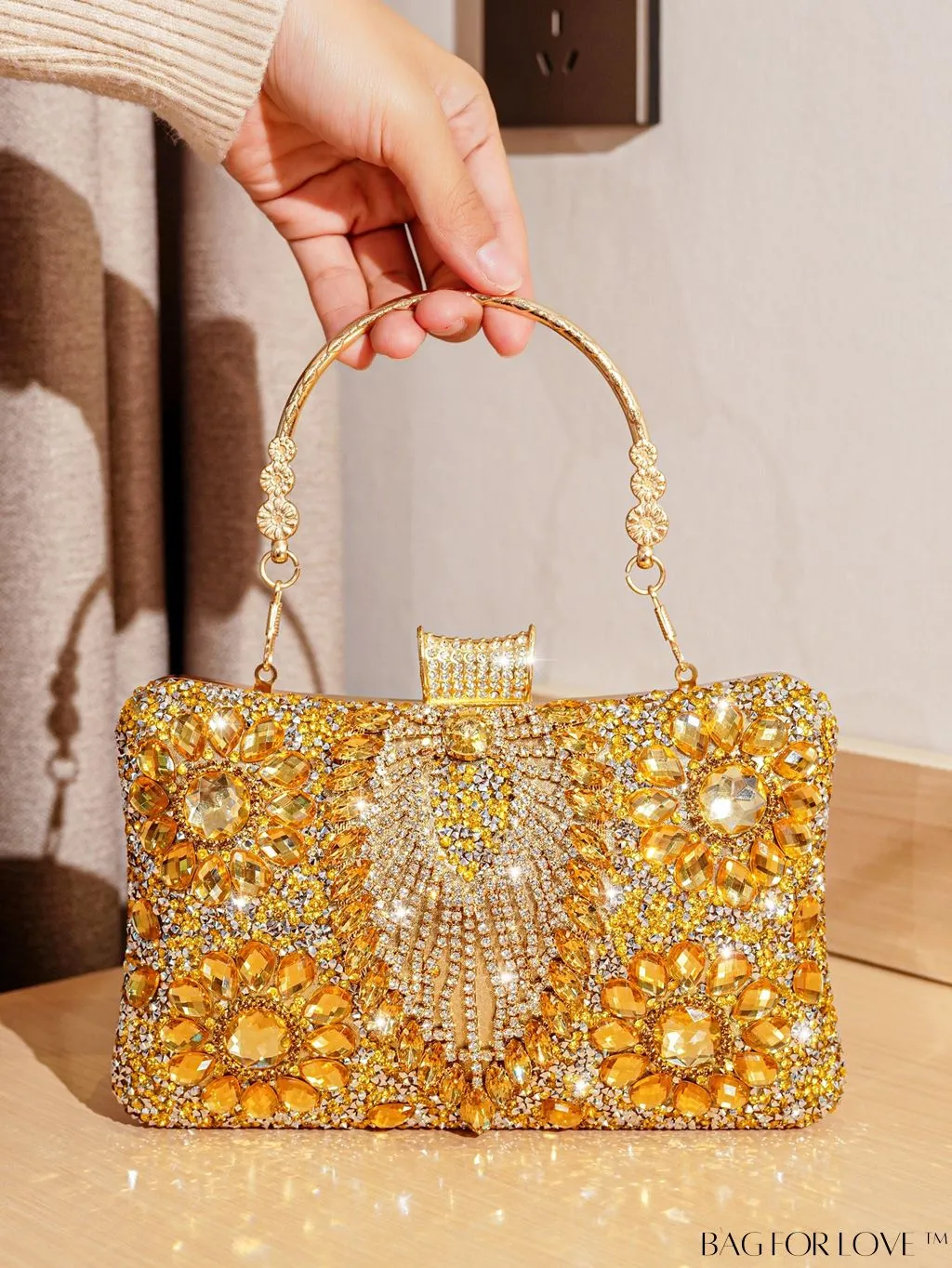 BagForLove - Compact Rhinestone Evening Clutch