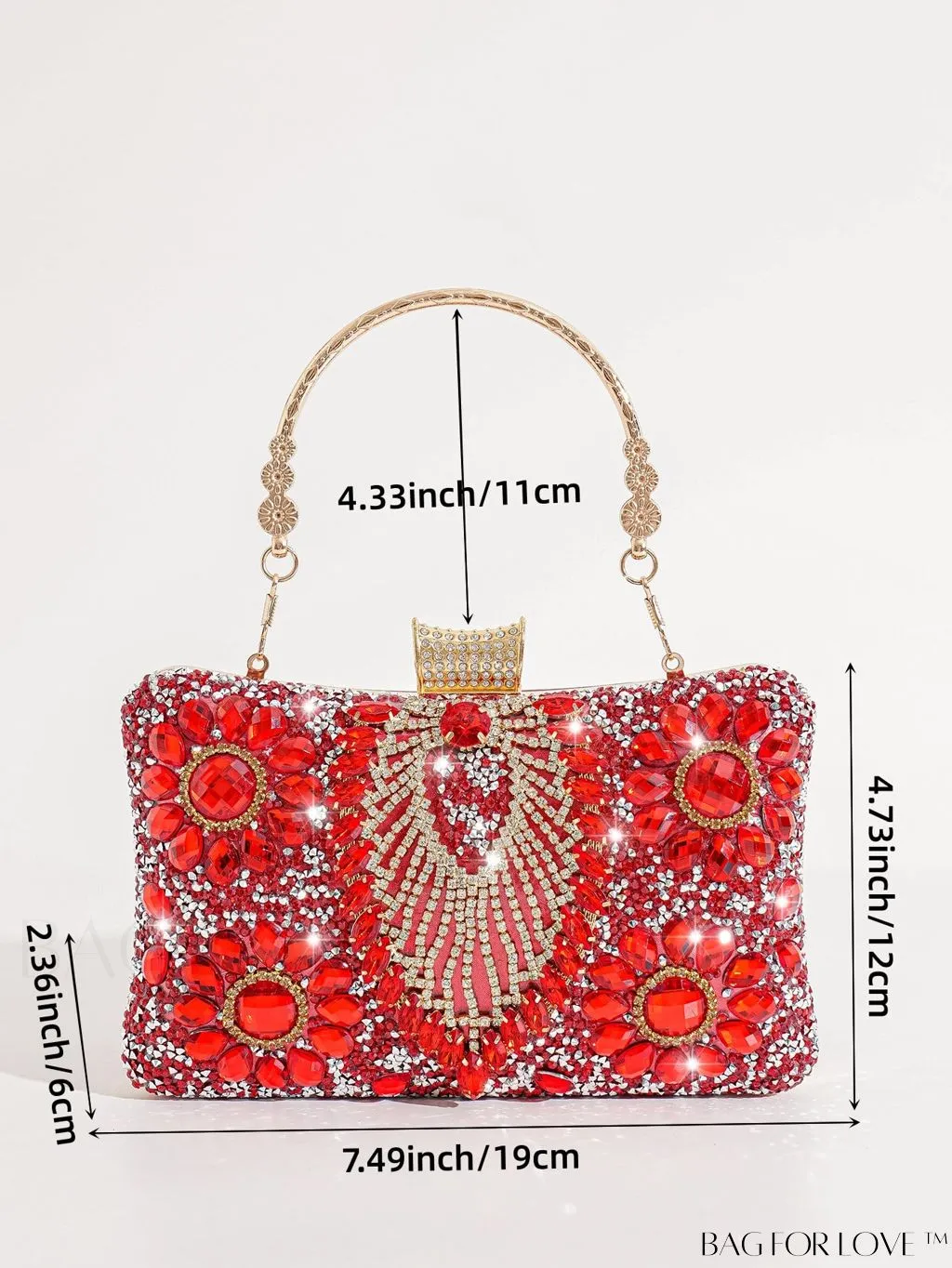 BagForLove - Compact Rhinestone Evening Clutch