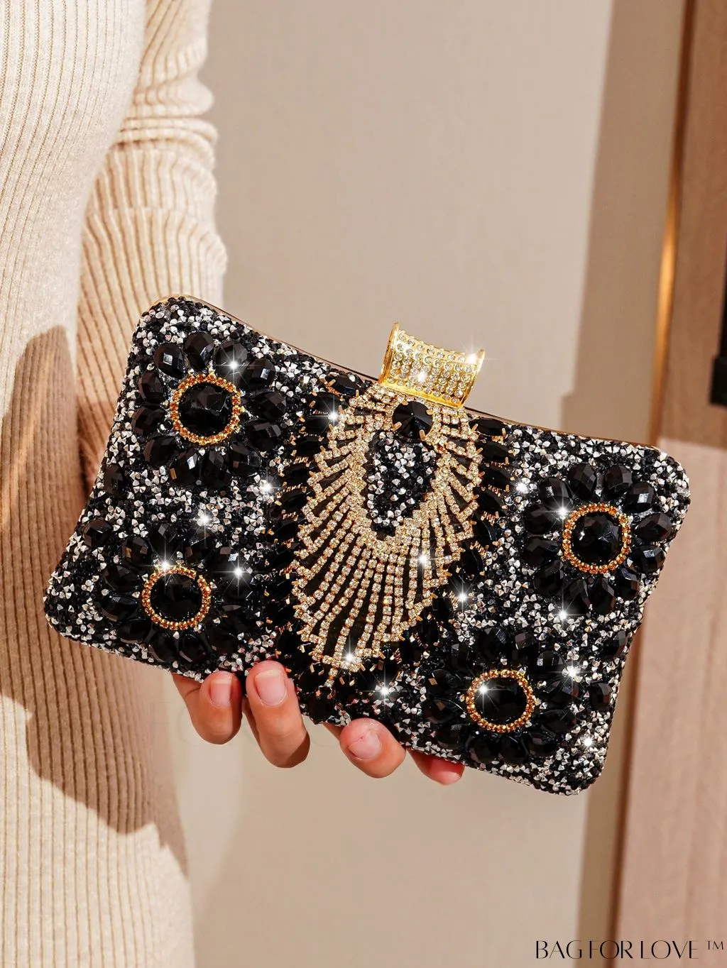 BagForLove - Compact Rhinestone Evening Clutch