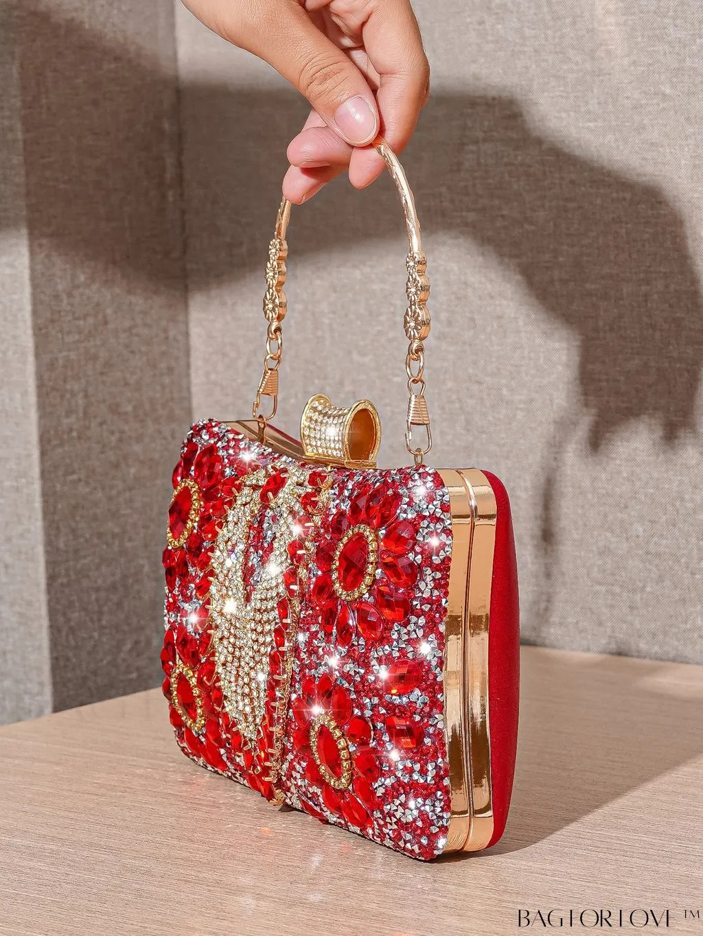 BagForLove - Compact Rhinestone Evening Clutch