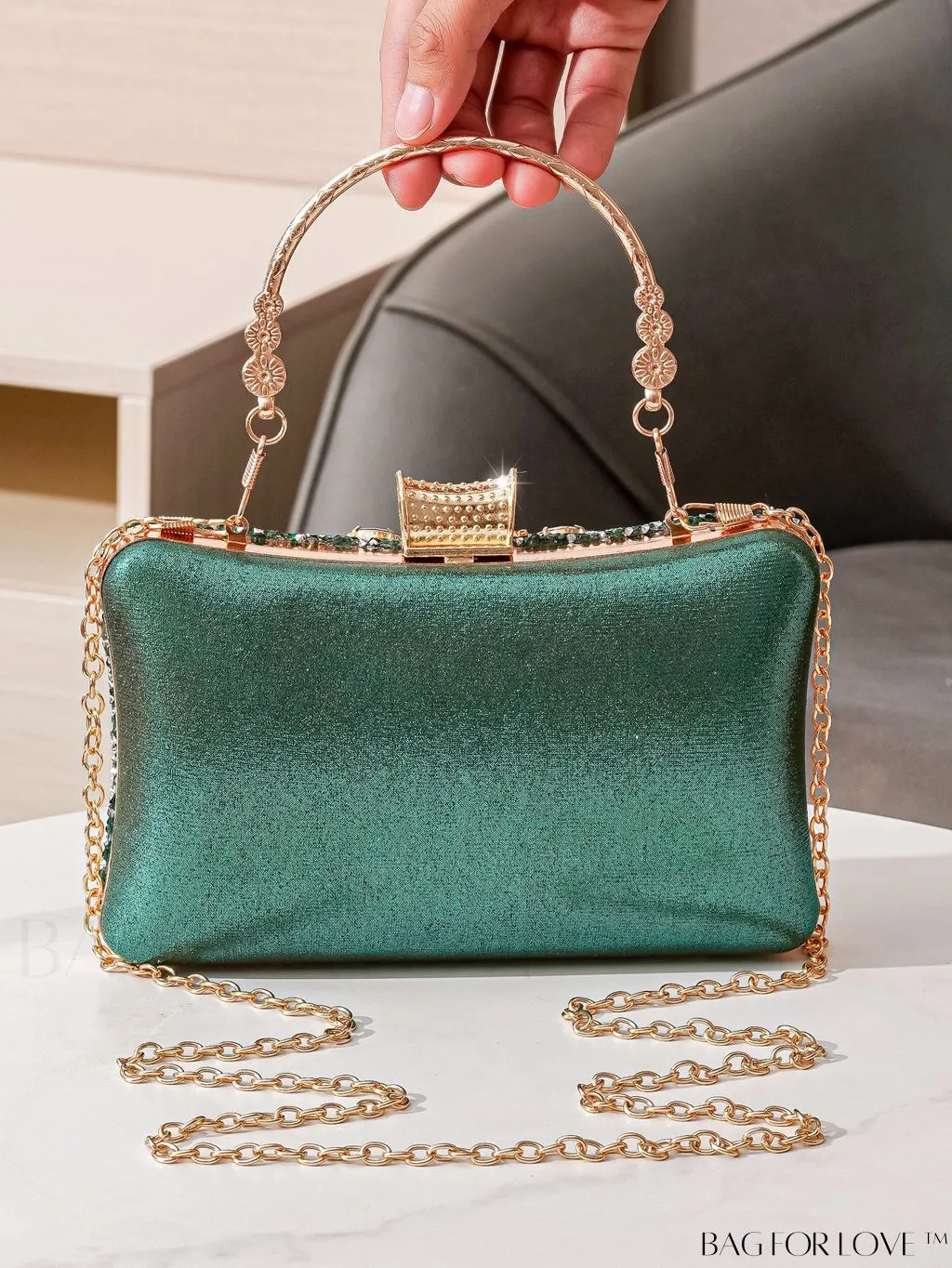 BagForLove - Compact Rhinestone Evening Clutch