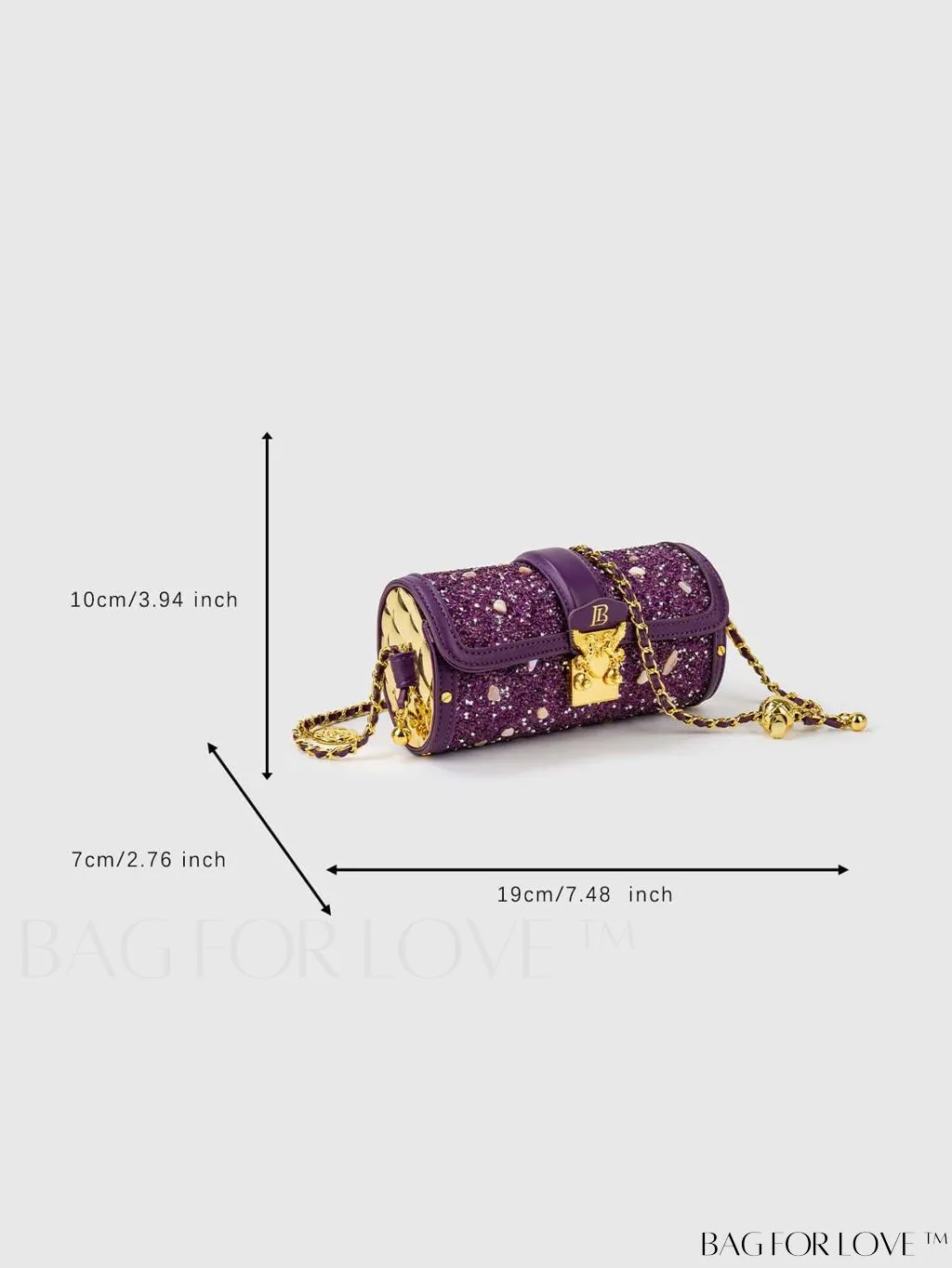 BagForLove - Compact Sequin Flap Square Bag - Chic and Glamorous