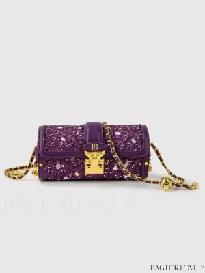 BagForLove - Compact Sequin Flap Square Bag - Chic and Glamorous