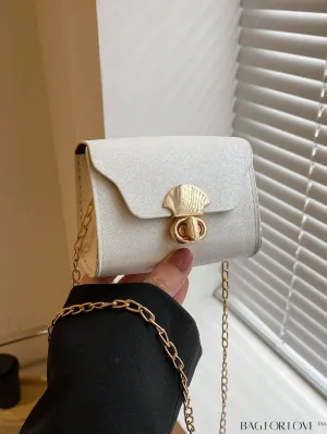 BagForLove - Compact Square Bag with Twist Lock and Chain Strap