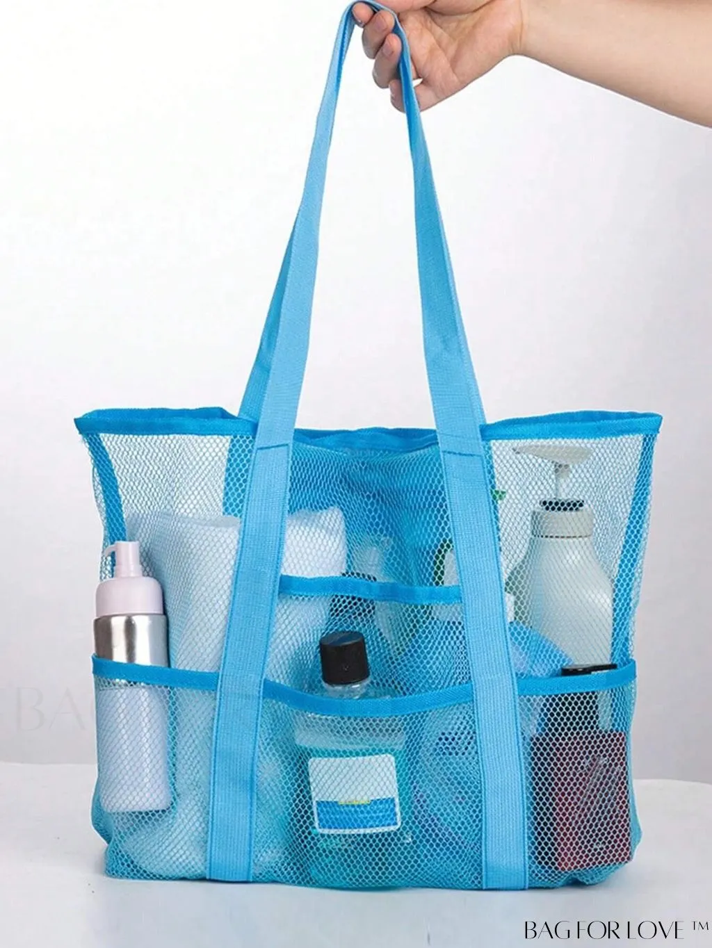 BagForLove - Large Capacity Mesh Beach Bag: Shoulder Tote for Outdoor & Pool
