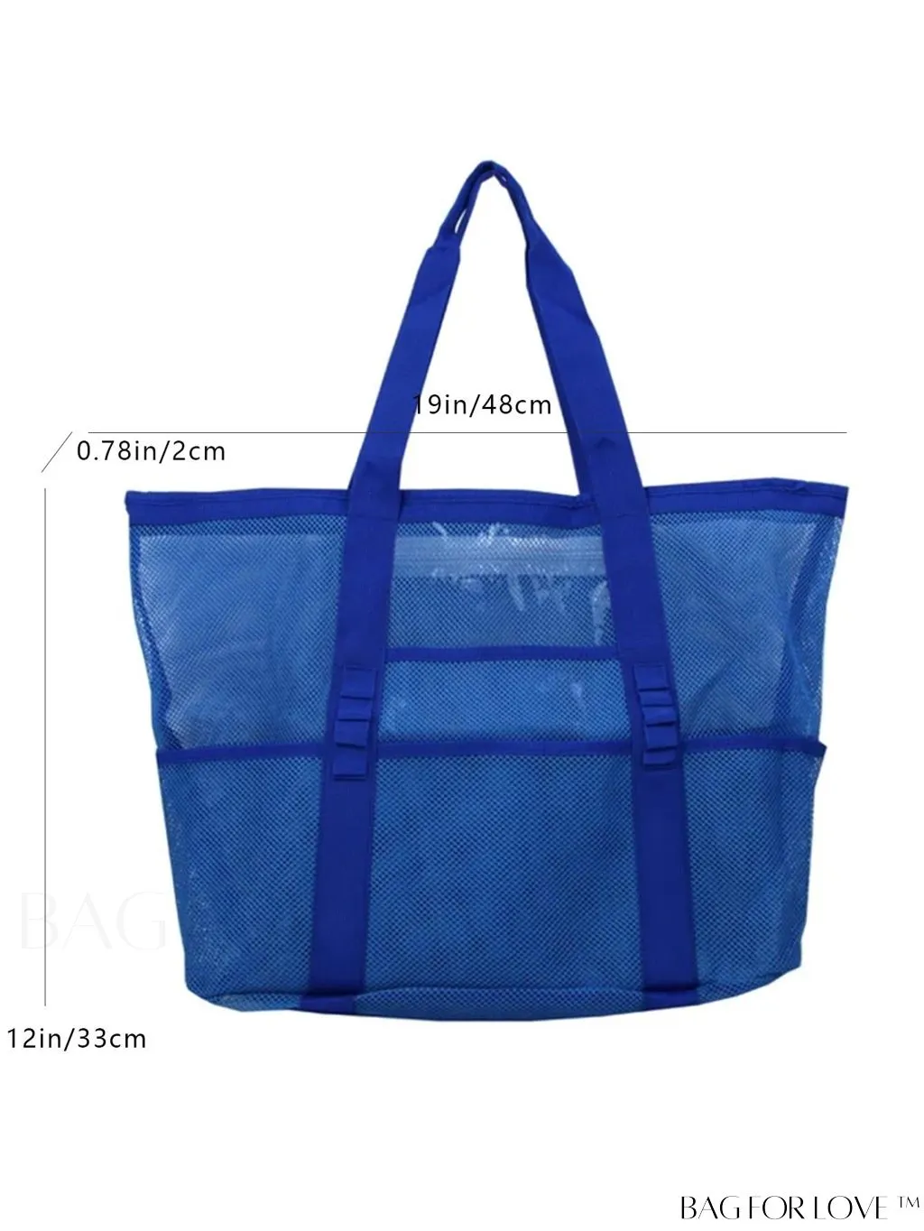BagForLove - Large Capacity Mesh Beach Bag: Shoulder Tote for Outdoor & Pool