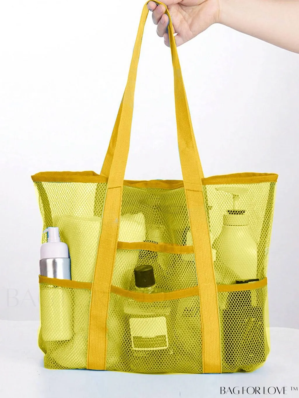 BagForLove - Large Capacity Mesh Beach Bag: Shoulder Tote for Outdoor & Pool
