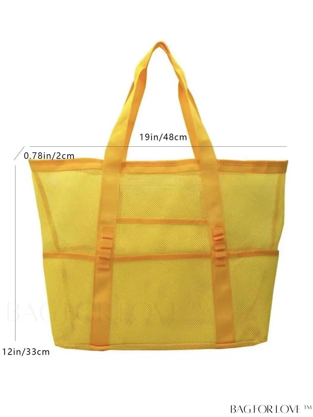 BagForLove - Large Capacity Mesh Beach Bag: Shoulder Tote for Outdoor & Pool