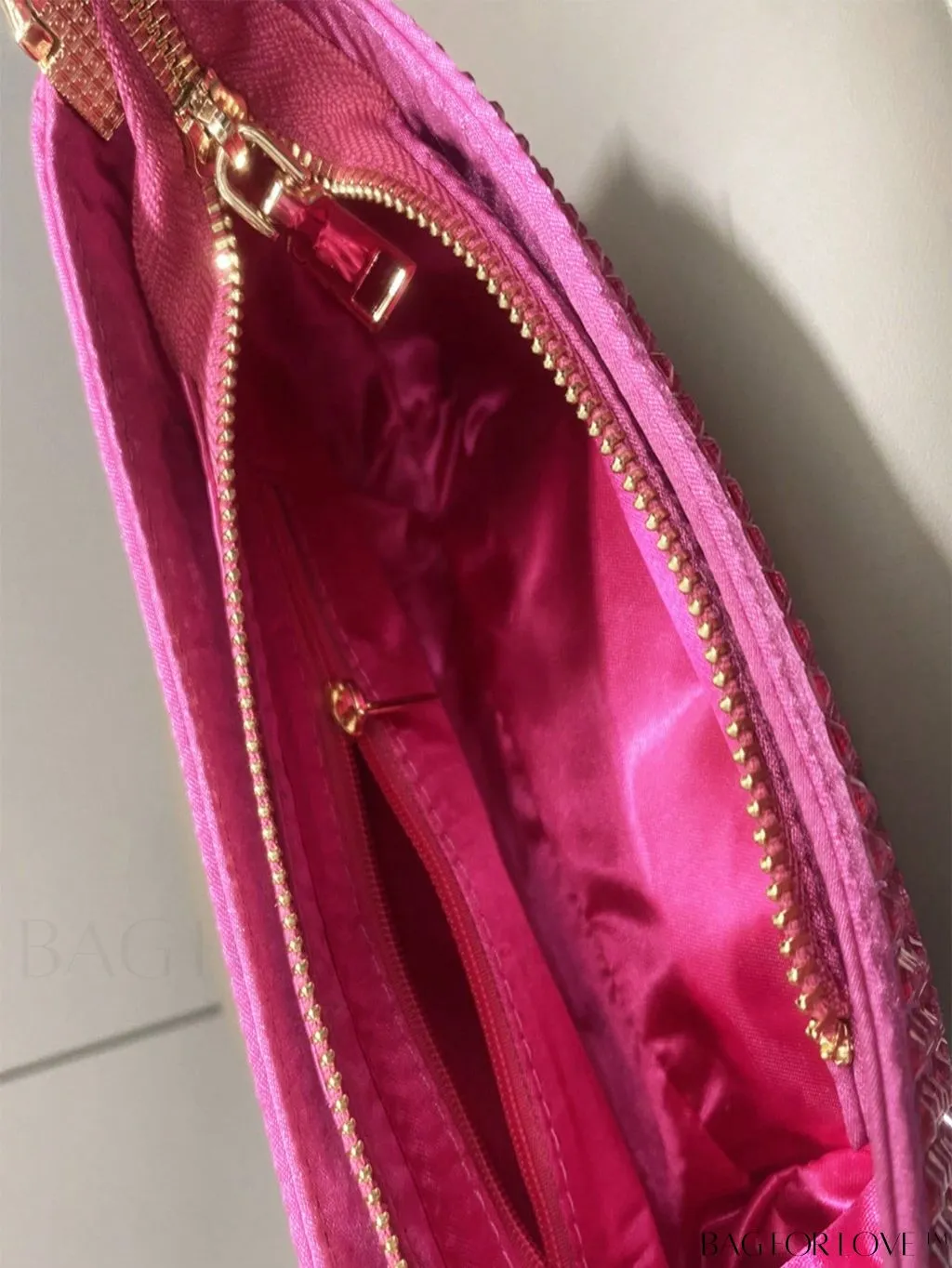 BagForLove - Luxury Rhinestone Evening Clutch - Designer Handbag with Shiny Shoulder Strap