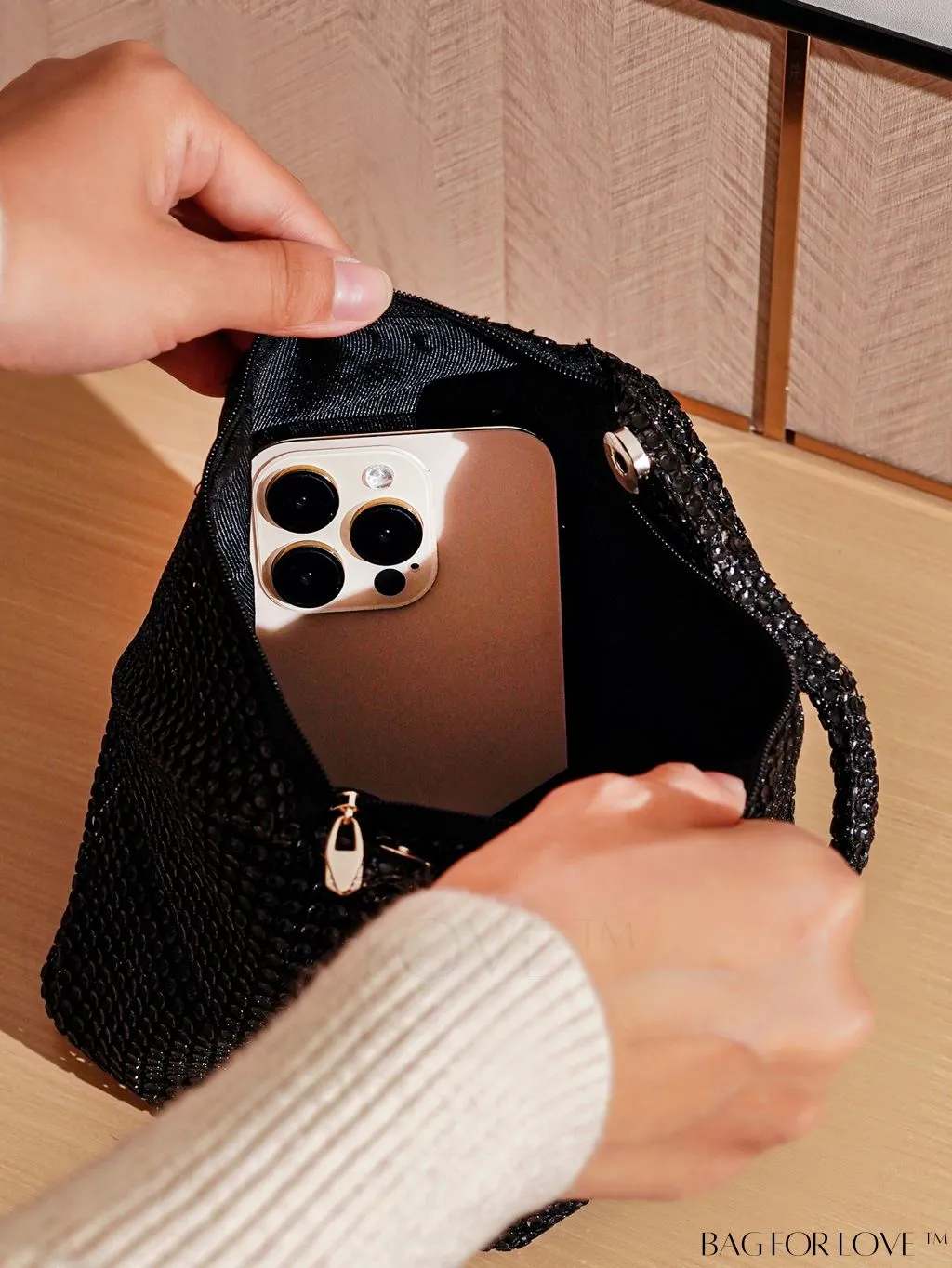 BagForLove - Rhinestone-Adorned Mini Evening Bag: Elegant and Compact