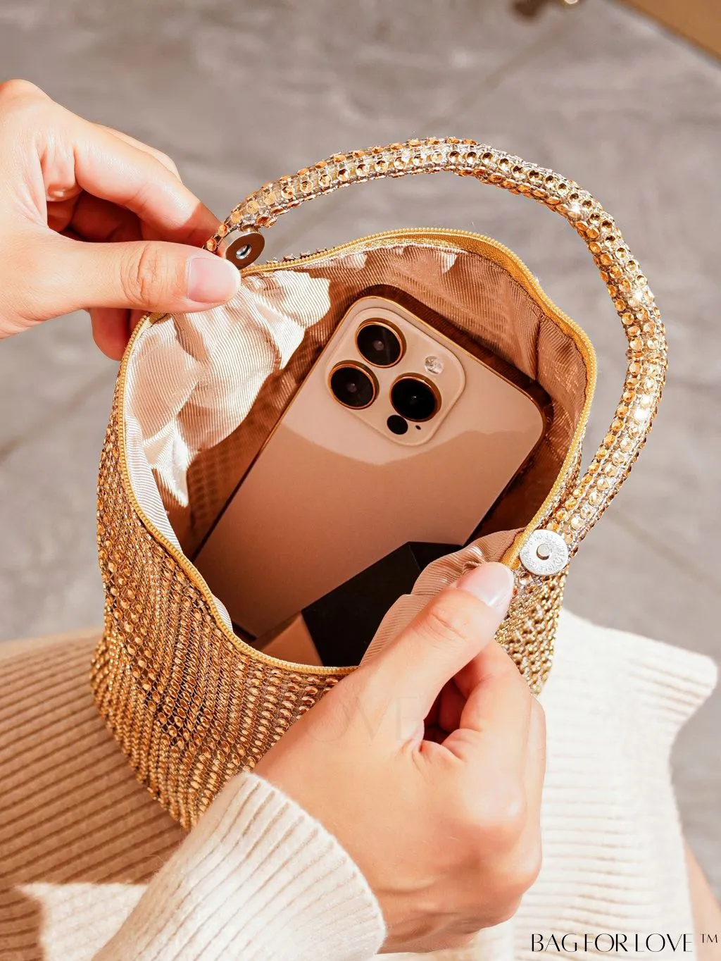 BagForLove - Rhinestone-Adorned Mini Evening Bag: Elegant and Compact