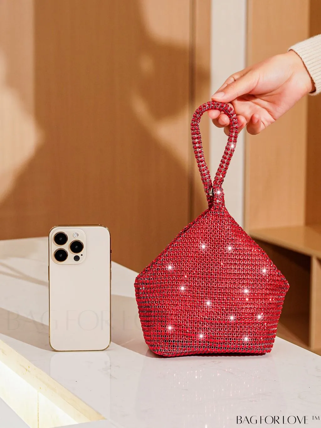 BagForLove - Rhinestone-Adorned Mini Evening Bag: Elegant and Compact