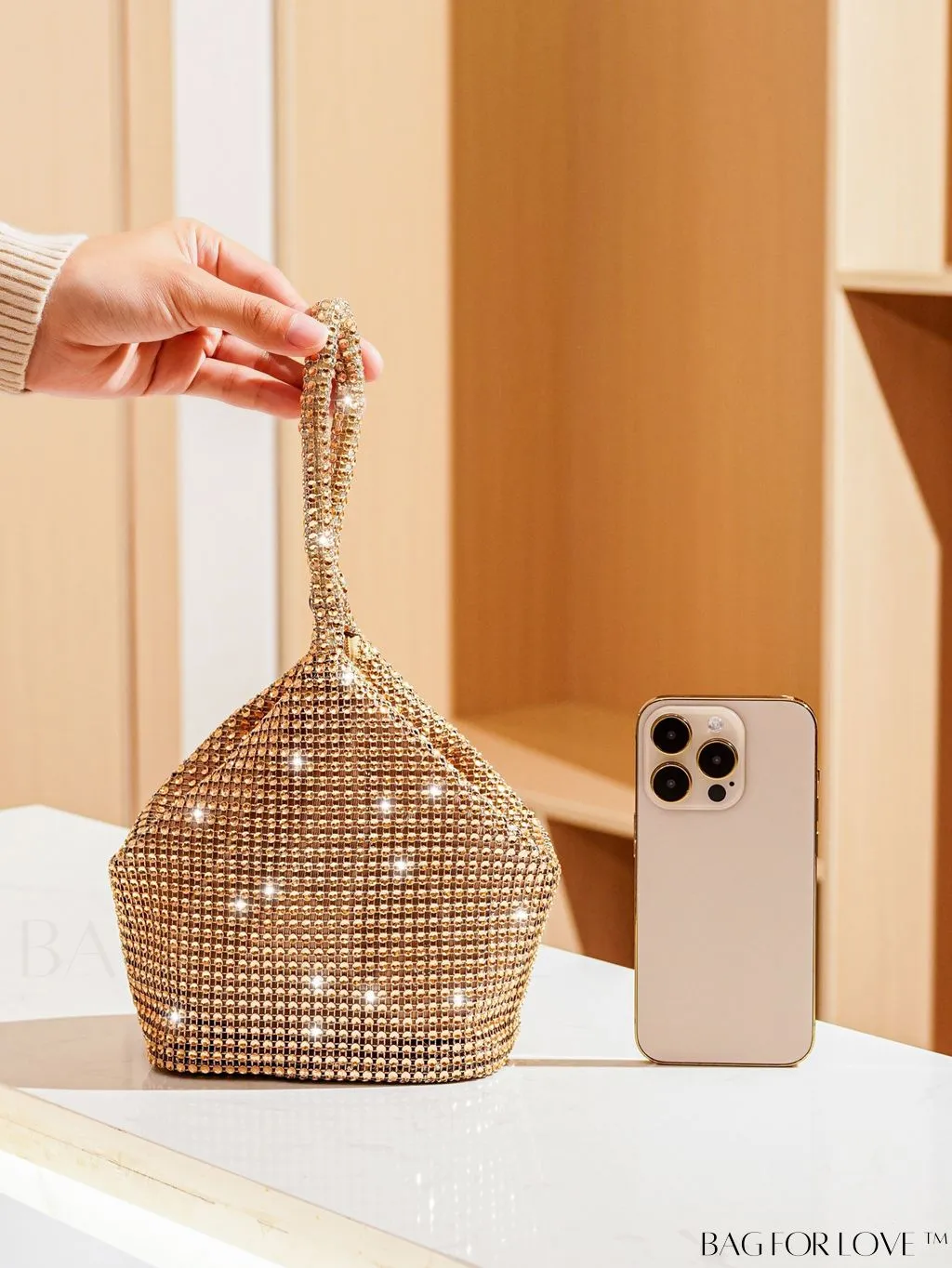 BagForLove - Rhinestone-Adorned Mini Evening Bag: Elegant and Compact