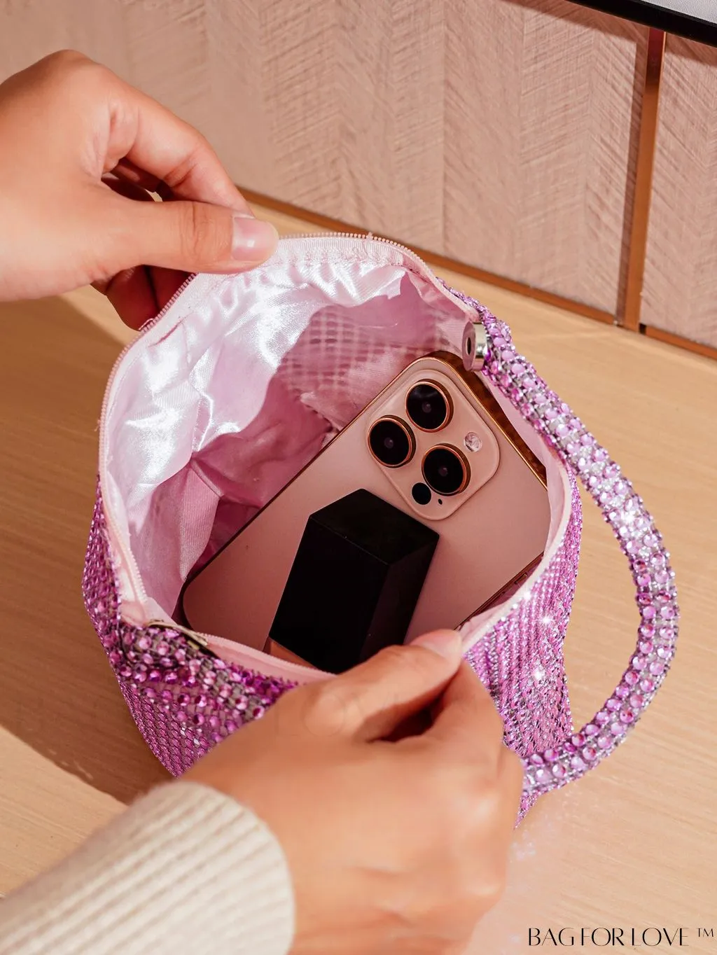 BagForLove - Rhinestone-Adorned Mini Evening Bag: Elegant and Compact