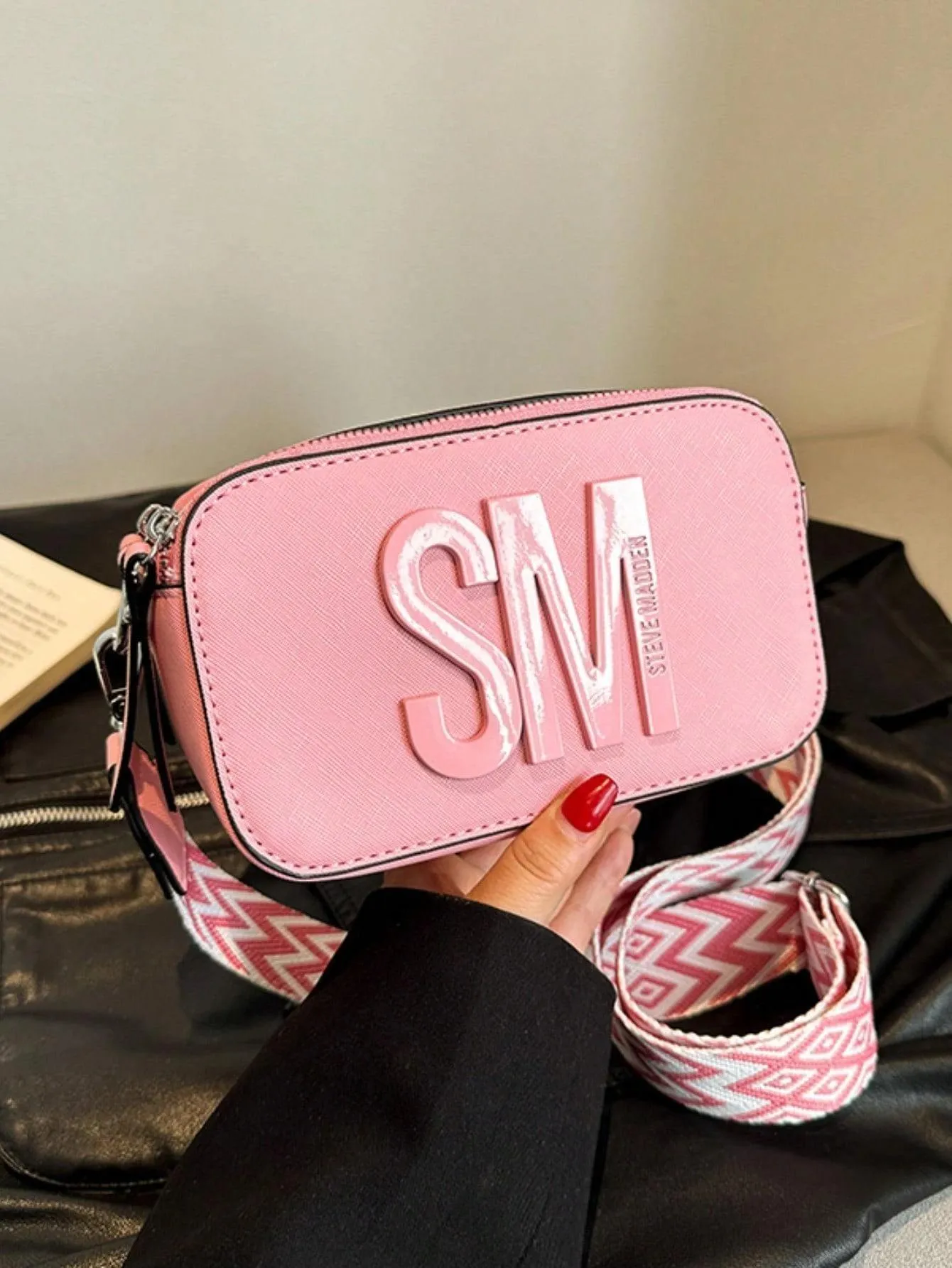 BagForLove - Stylish Multi-Compartment Shoulder Bag with Letter Decor