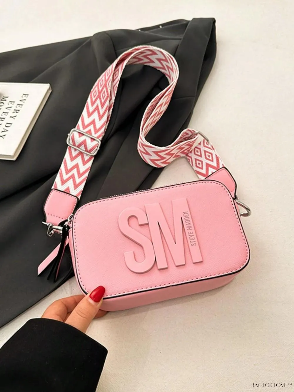 BagForLove - Stylish Multi-Compartment Shoulder Bag with Letter Decor