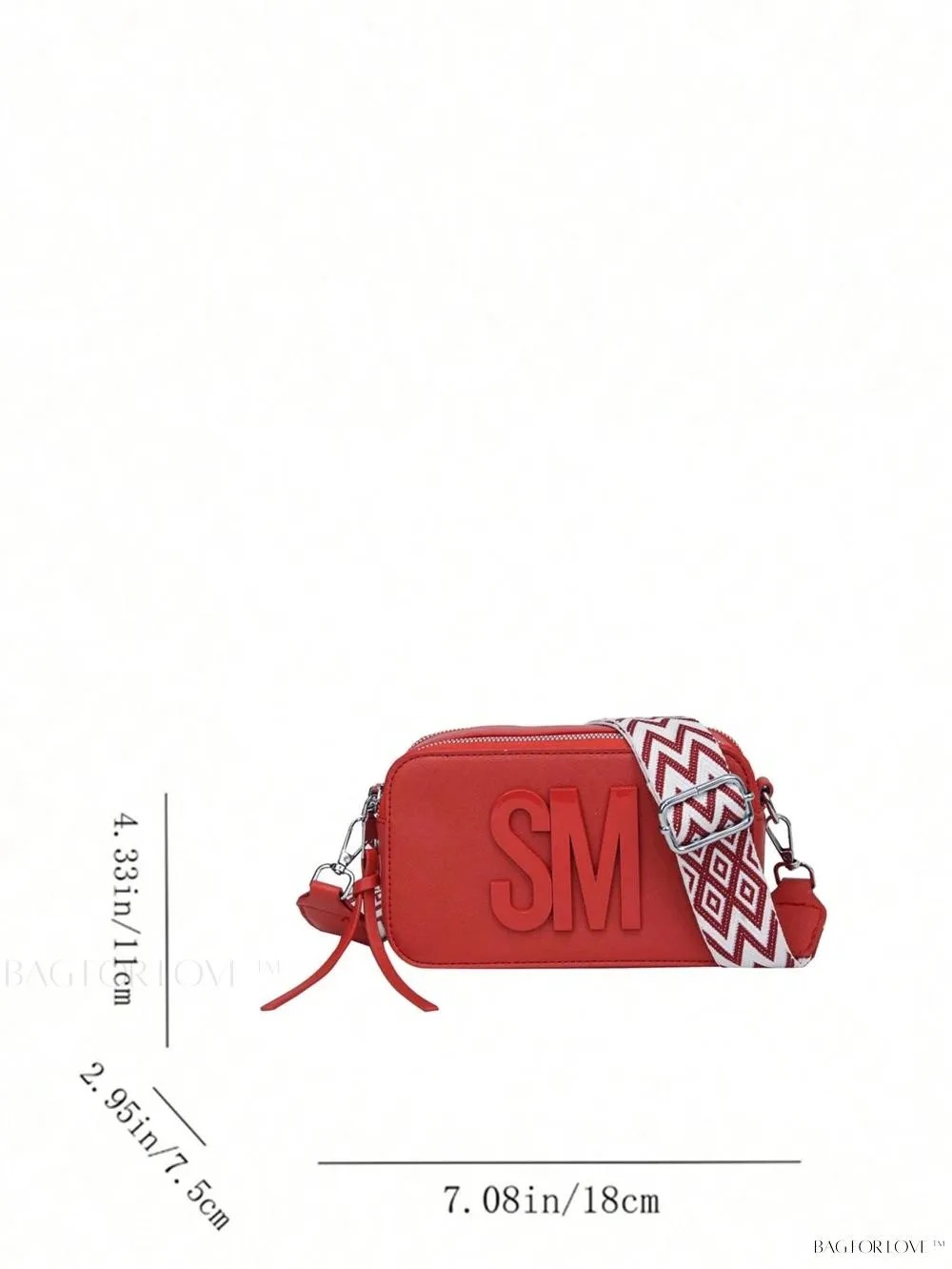 BagForLove - Stylish Multi-Compartment Shoulder Bag with Letter Decor