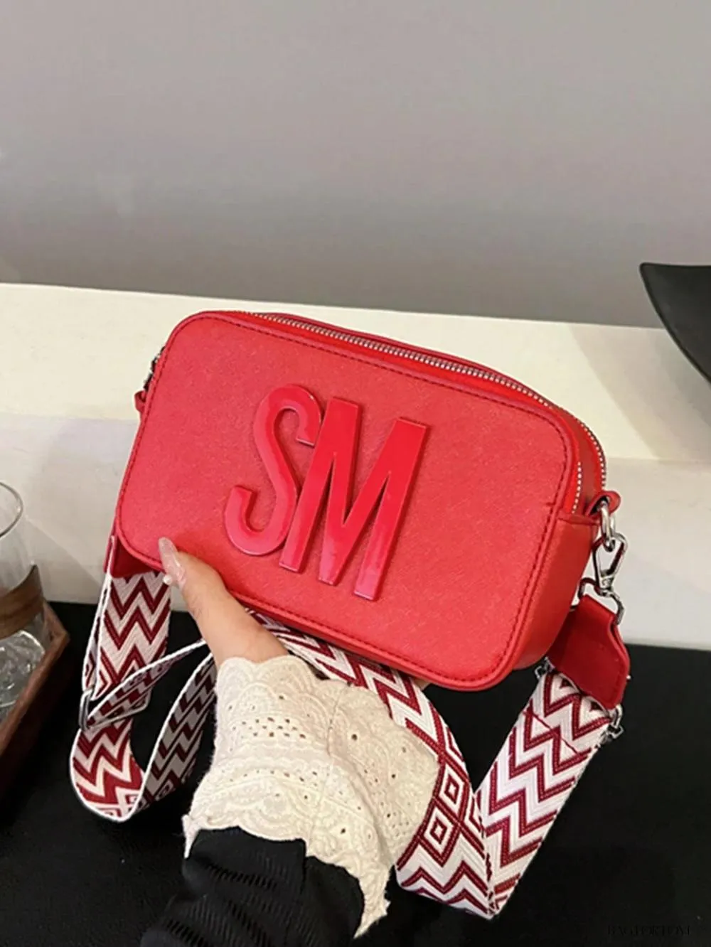 BagForLove - Stylish Multi-Compartment Shoulder Bag with Letter Decor