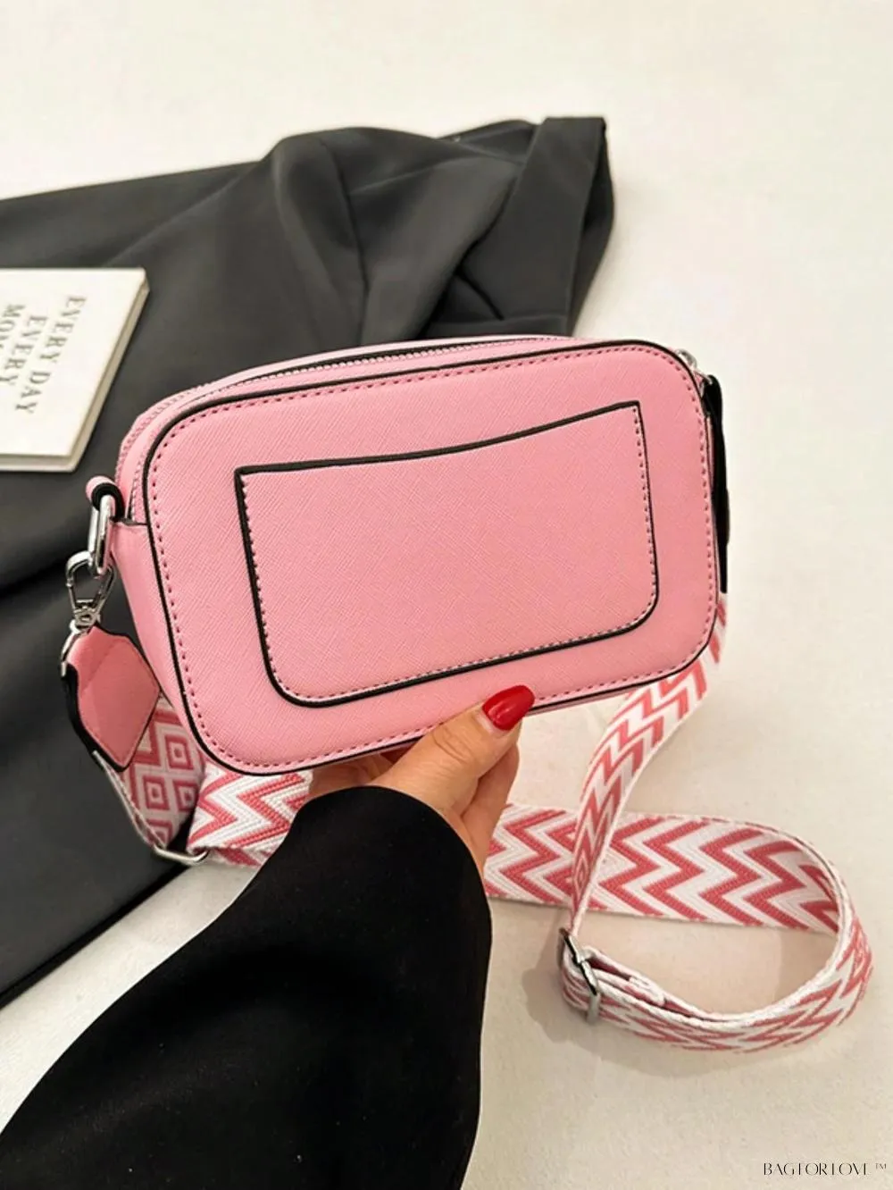 BagForLove - Stylish Multi-Compartment Shoulder Bag with Letter Decor