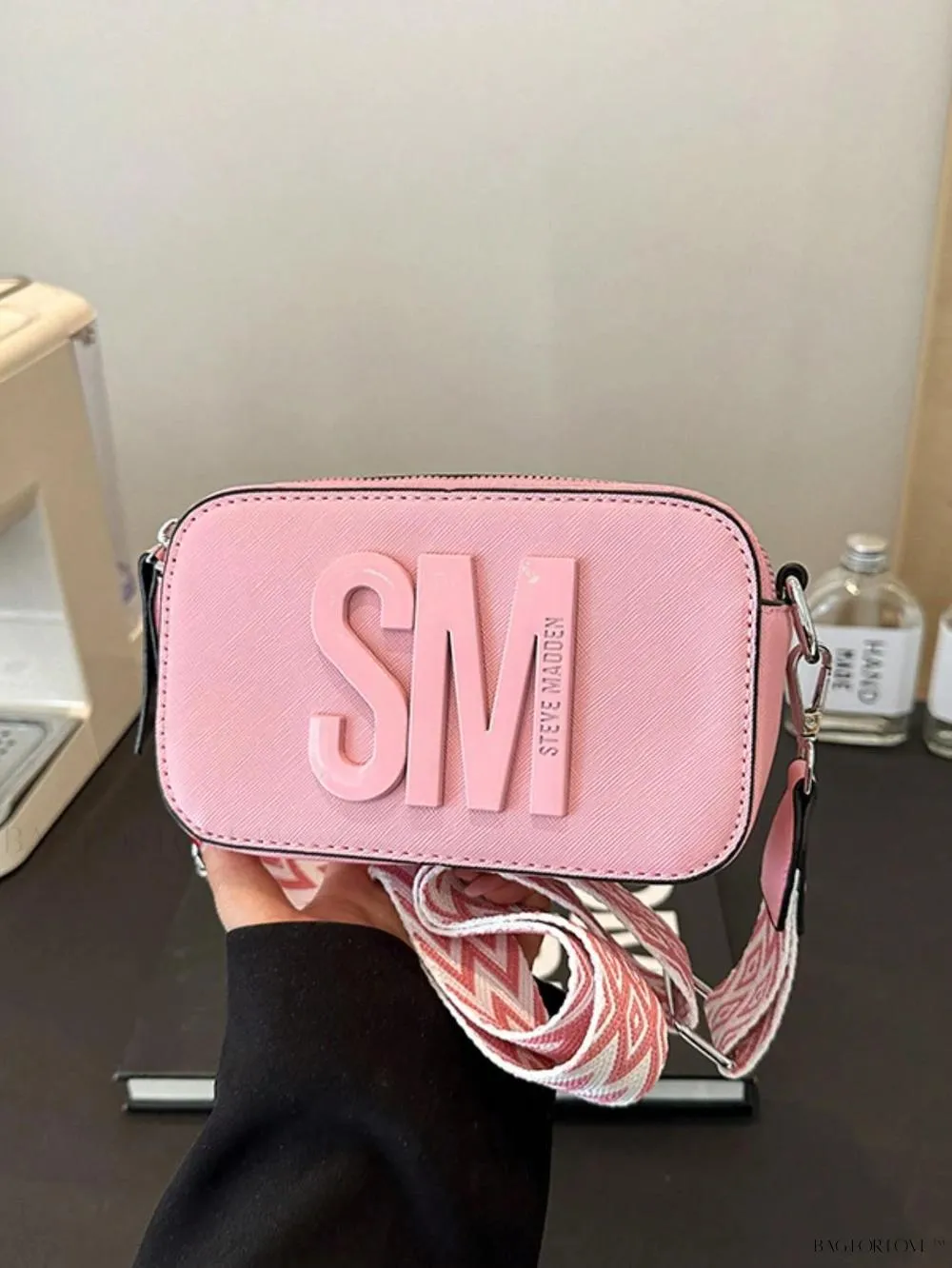BagForLove - Stylish Multi-Compartment Shoulder Bag with Letter Decor