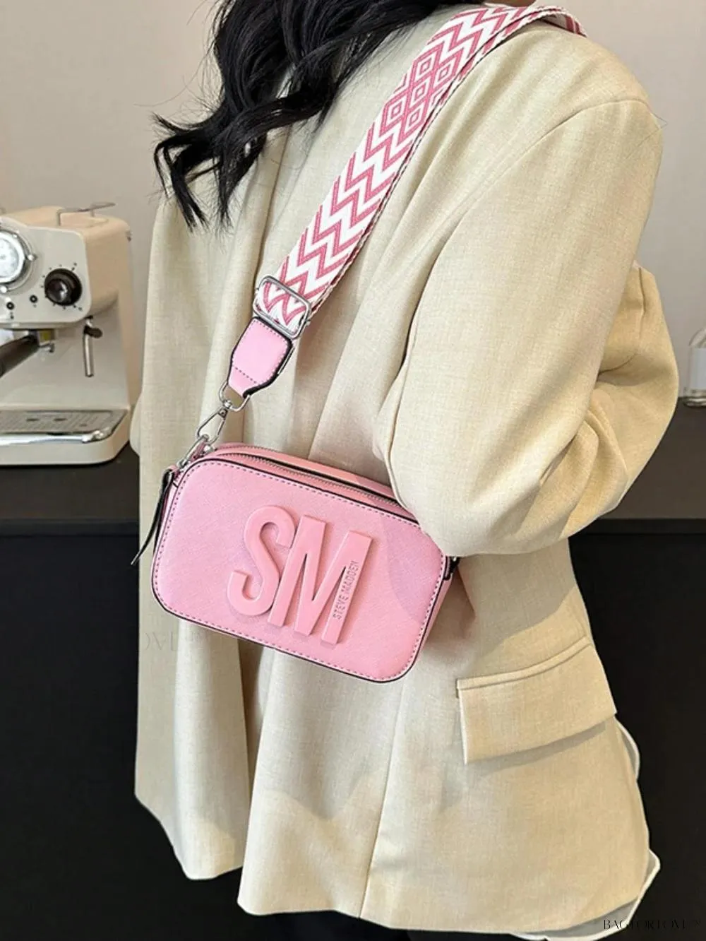 BagForLove - Stylish Multi-Compartment Shoulder Bag with Letter Decor