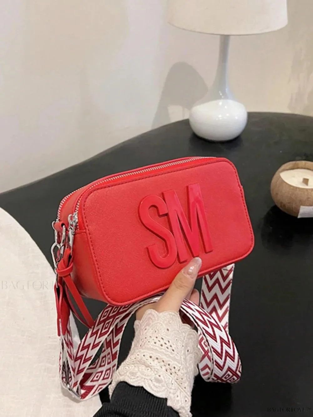 BagForLove - Stylish Multi-Compartment Shoulder Bag with Letter Decor