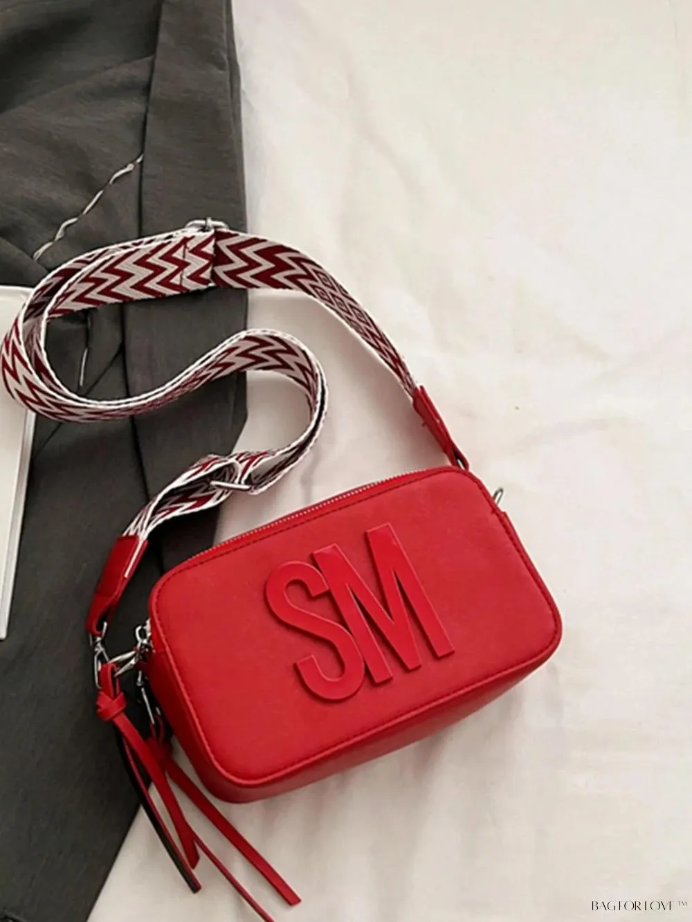 BagForLove - Stylish Multi-Compartment Shoulder Bag with Letter Decor