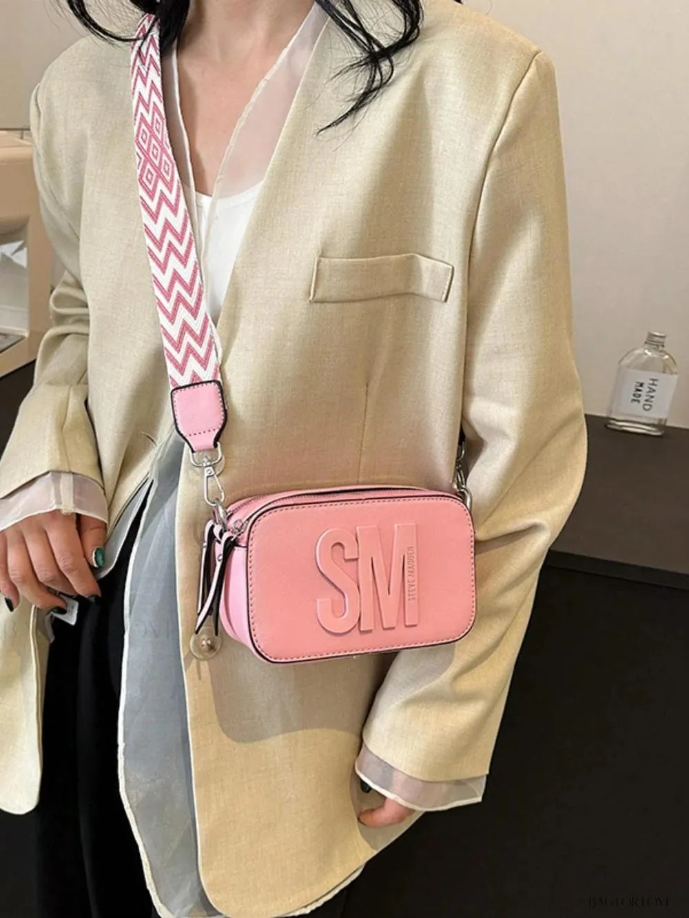 BagForLove - Stylish Multi-Compartment Shoulder Bag with Letter Decor
