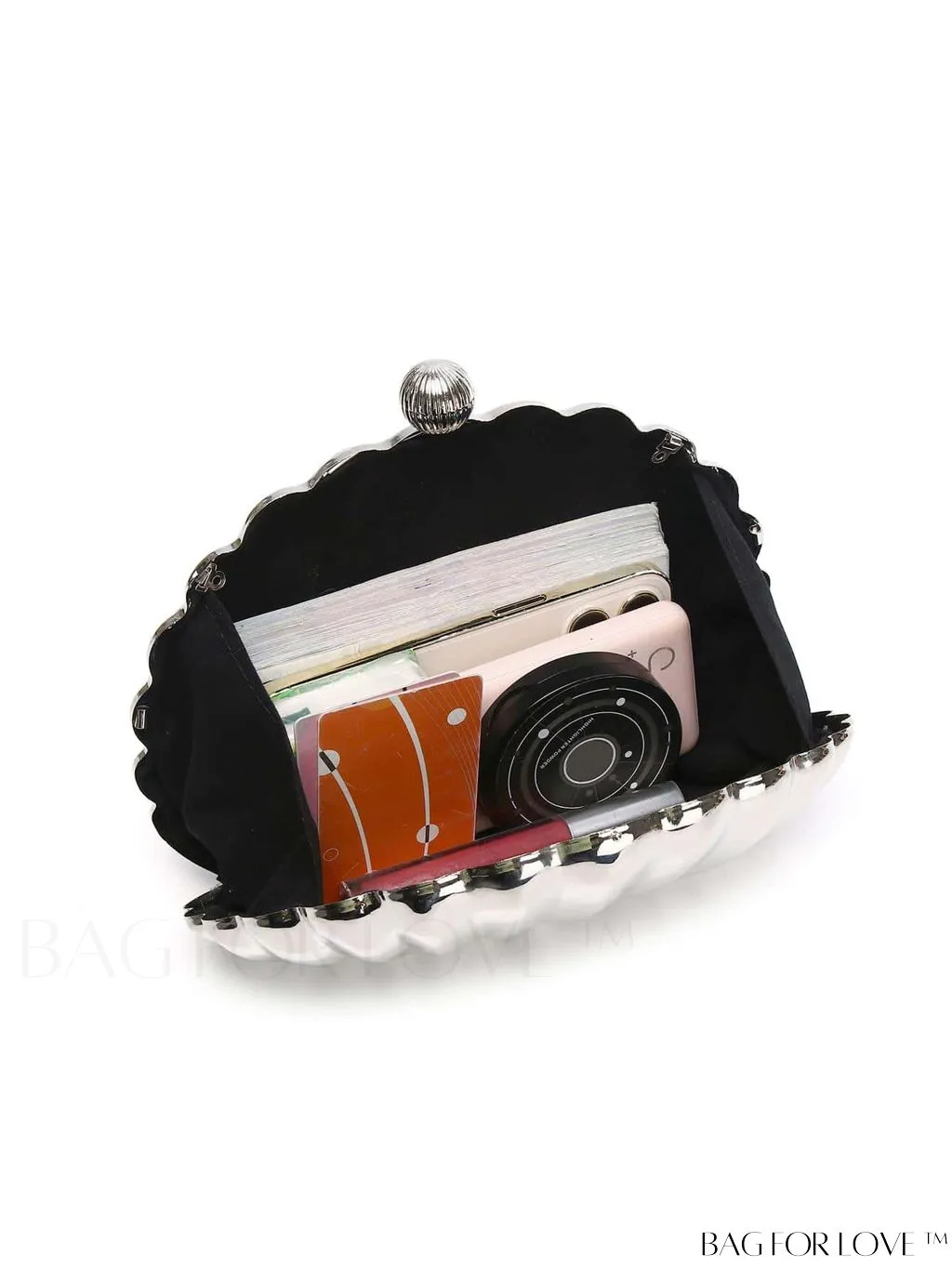 BagForLove - Stylish Silver Dome Party Bag - Compact and Trendy Design