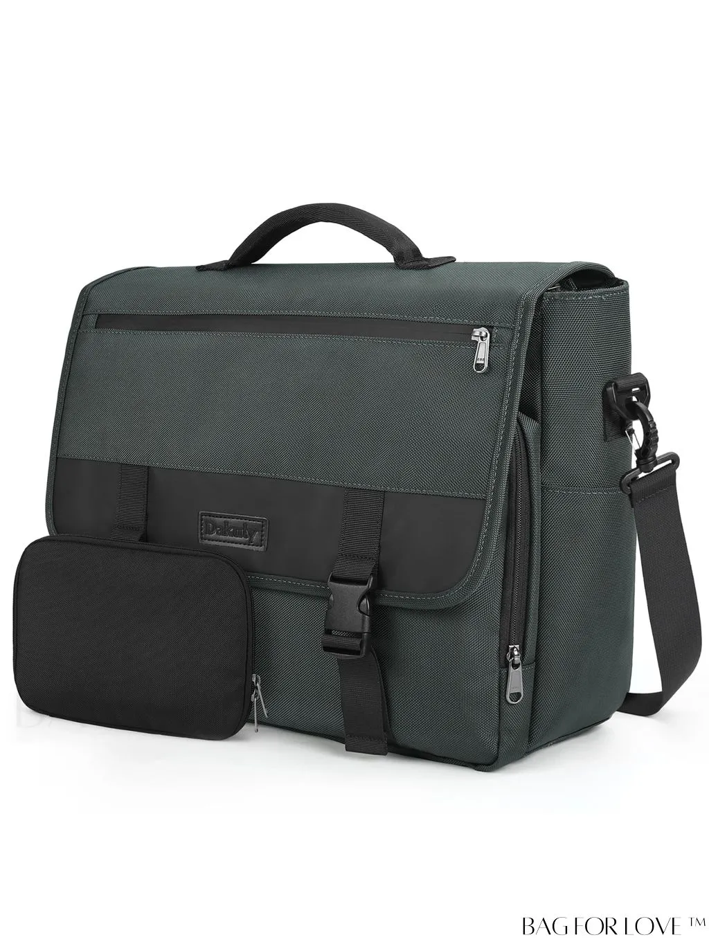 BagForLove - Waterproof Messenger Bag: 15.6 Inch Laptop Briefcase with Cable Organizer - Office & College