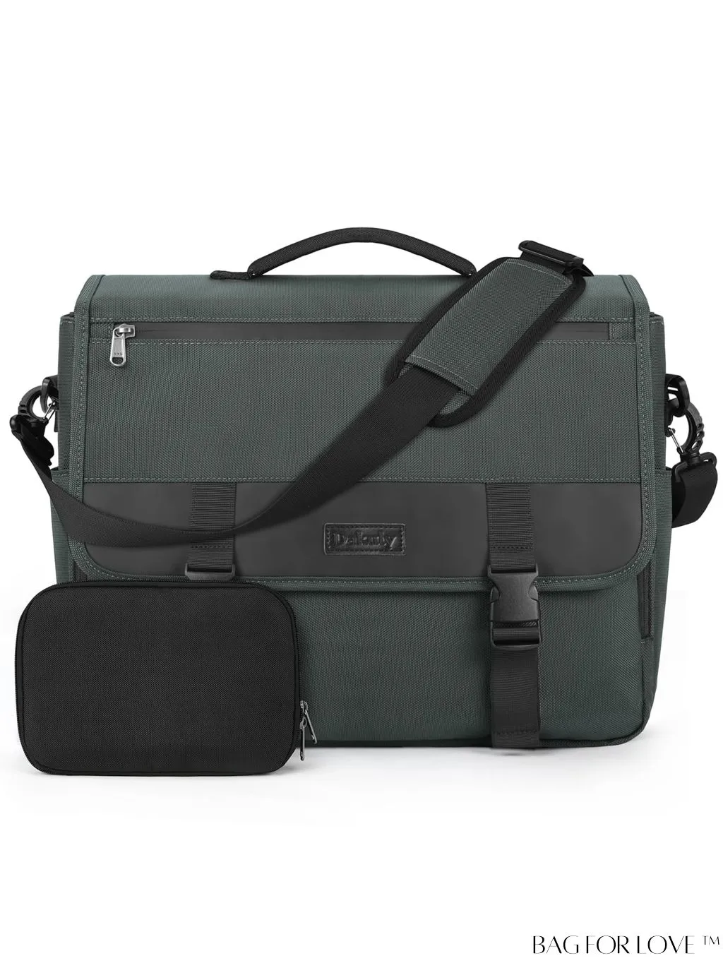 BagForLove - Waterproof Messenger Bag: 15.6 Inch Laptop Briefcase with Cable Organizer - Office & College