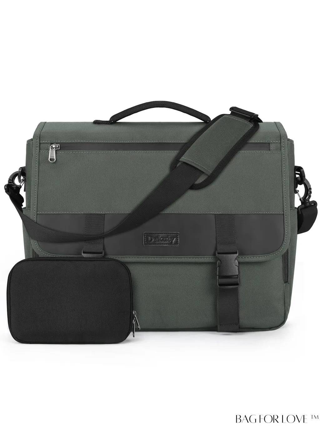 BagForLove - Waterproof Messenger Bag: 15.6 Inch Laptop Briefcase with Cable Organizer - Office & College