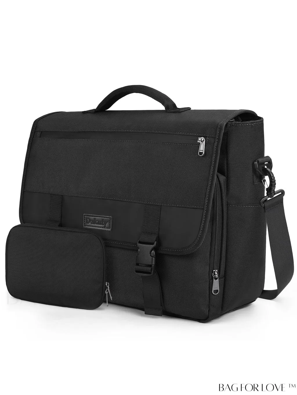 BagForLove - Waterproof Messenger Bag: 15.6 Inch Laptop Briefcase with Cable Organizer - Office & College