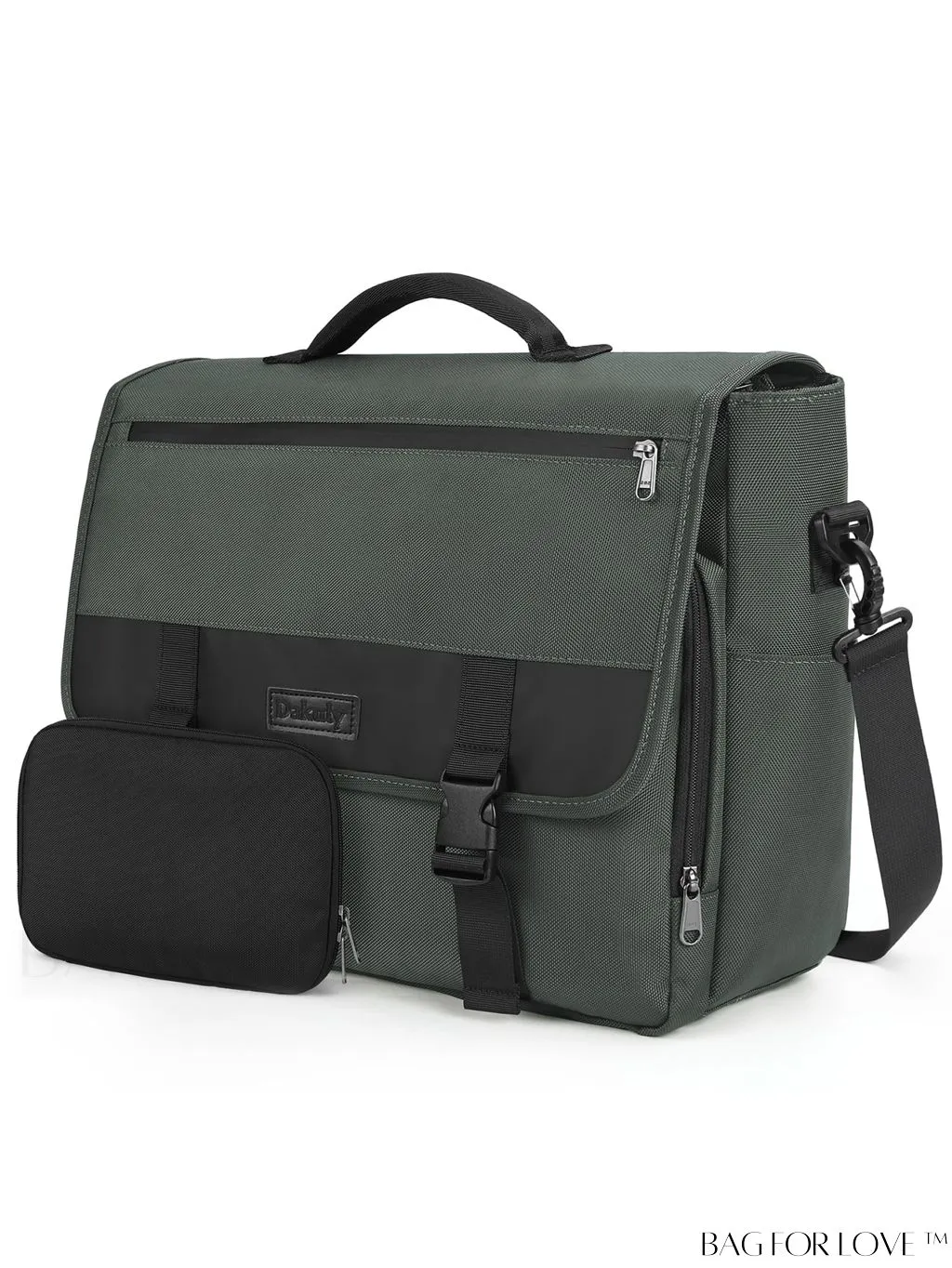BagForLove - Waterproof Messenger Bag: 15.6 Inch Laptop Briefcase with Cable Organizer - Office & College