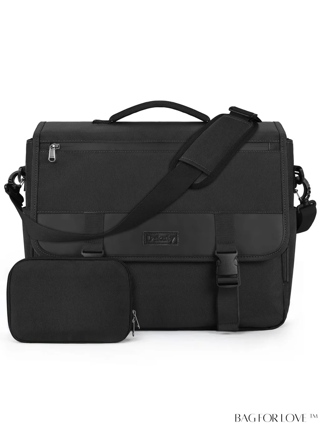 BagForLove - Waterproof Messenger Bag: 15.6 Inch Laptop Briefcase with Cable Organizer - Office & College