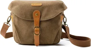 BAGSMART Camera Bag, SLR DSLR Canvas Crossbody Camera Case, Compact Camera Shoulder Bag with Rain Cover for Women and Men