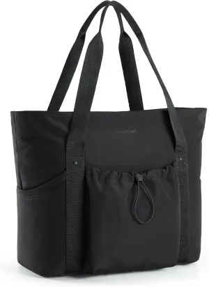BAGSMART Tote Bag for Women, Tote Shoulder Bag with Laptop Compartment and Zipper Handbag for Travel, Work