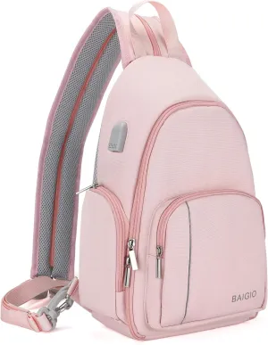 BAIGIO Camera Sling Bag Small Camera Backpack for Photographers,Waterproof Camera Crossbody Bag Travel Caemra Backpack for DSLR SLR Mirrorless Camera