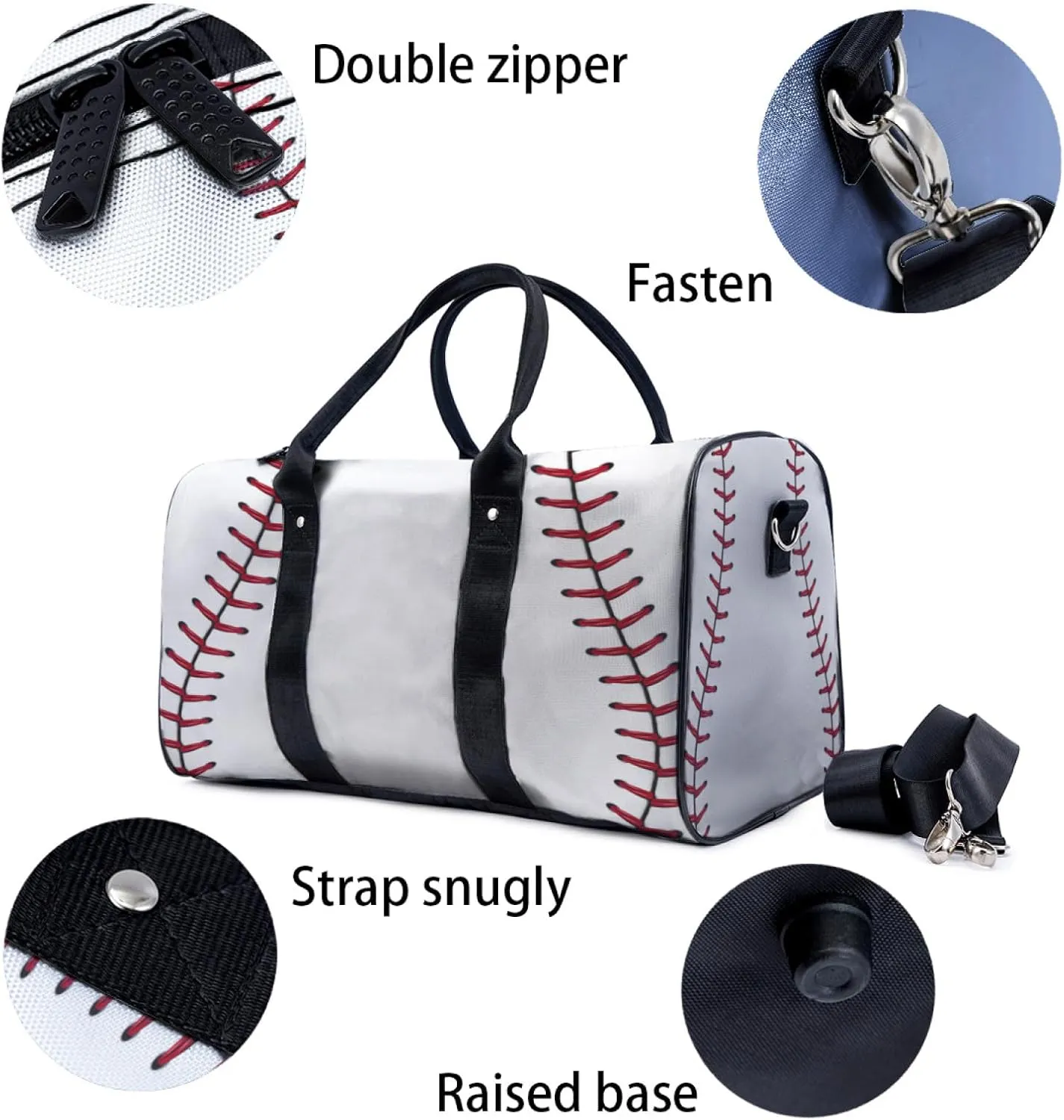 Baseball Pattern Travel Duffel Bag for Woman Weekender Bag Man Tote Gym Bag Sport Gym Bag Hospital Bag for Labor and Delivery Overnight Bag Luggage Bag
