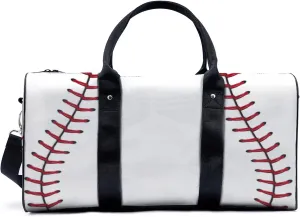 Baseball Pattern Travel Duffel Bag for Woman Weekender Bag Man Tote Gym Bag Sport Gym Bag Hospital Bag for Labor and Delivery Overnight Bag Luggage Bag