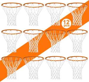 Basketball Net Replacement Outdoor, Upgraded Thickening Heavy Duty, All Weather Anti Whip, Fits Standard Indoor or Outdoor 12 Loops Rim