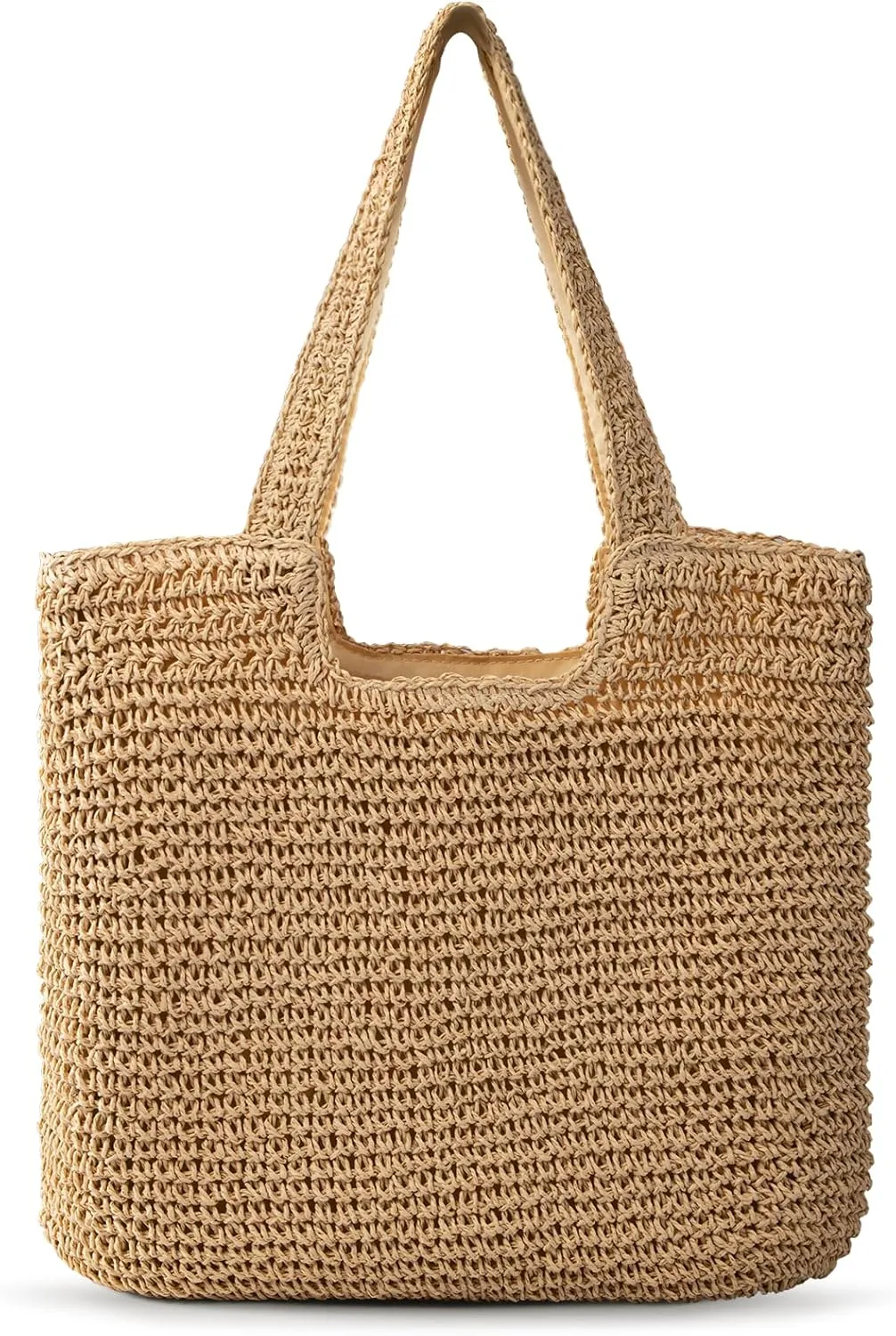Beach Bags for Women, Large Beach Bag, Woven Straw Tote Bags Waterproof, Weaving Swim Shopping Travel Bag