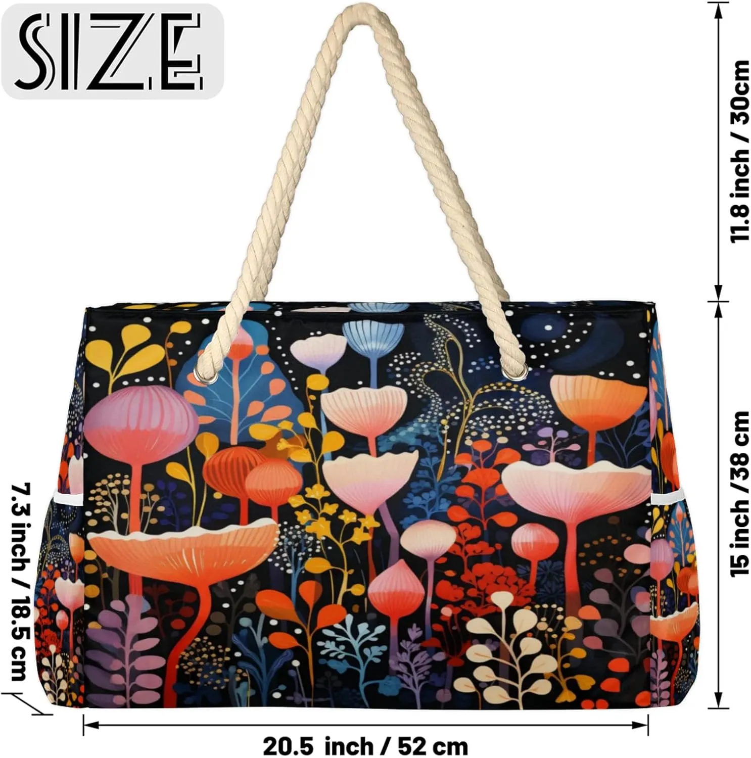 Beach Bags for Women Large Beach Tote Bag, Waterproof Sandproof Swim Pool Bag with Zipper